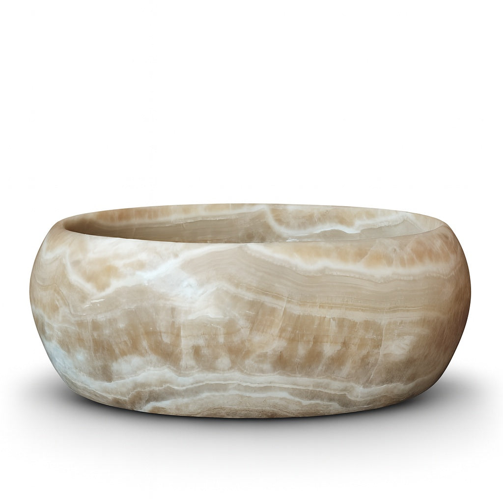 lavoar realizat din onix 38 cm x 15 cm fluvia, homedit - Image 2