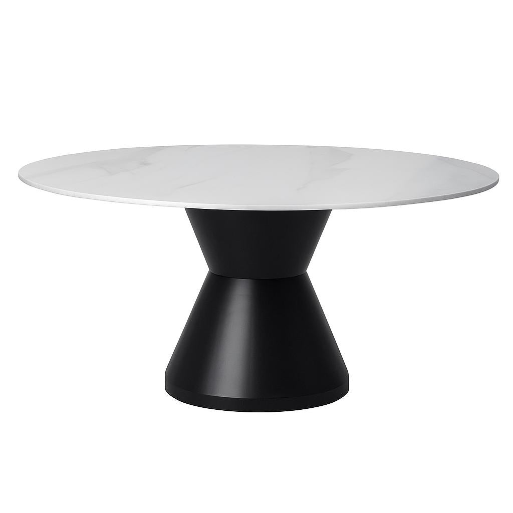 Masa Dining Rotunda Golden Charm Stone, Premium, 150 x 75 cm, Homedit - Image 2