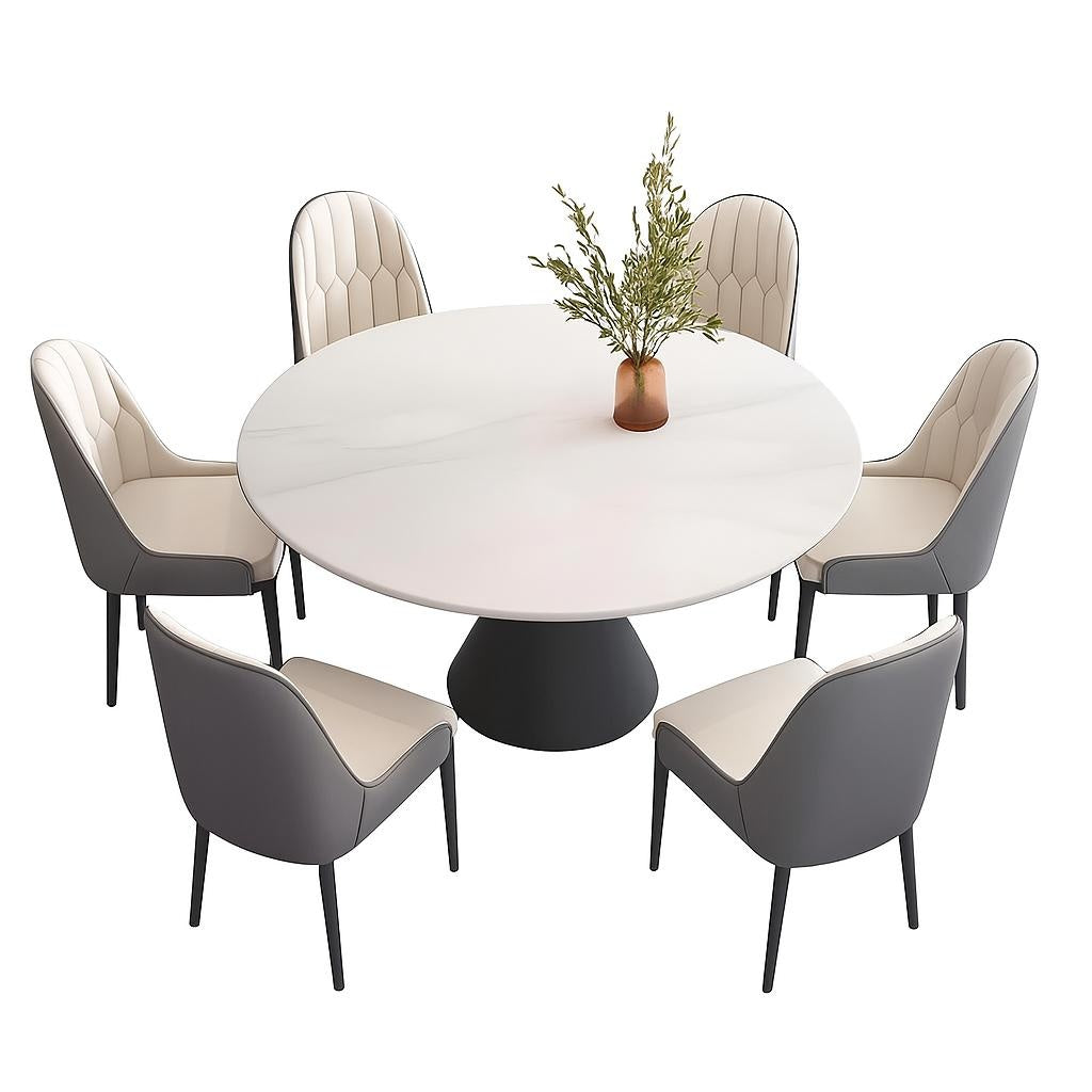 Masa Dining Rotunda Golden Charm Stone, Premium, 150 x 75 cm, Homedit - Image 3