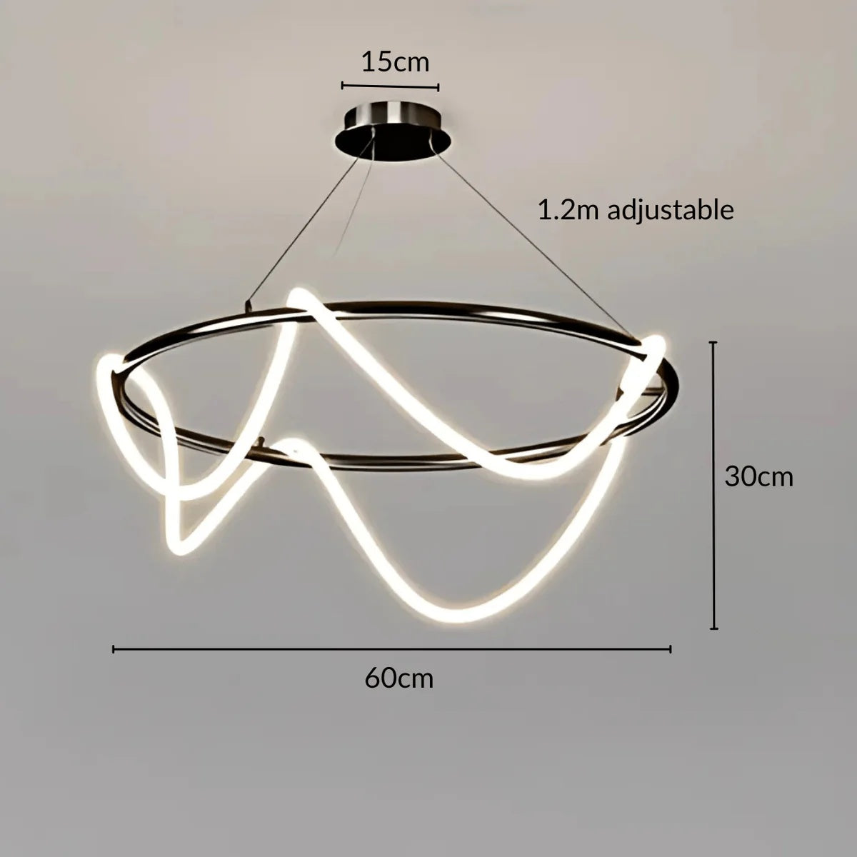 lustra moderna led maleabil rondy, homedit - Image 4
