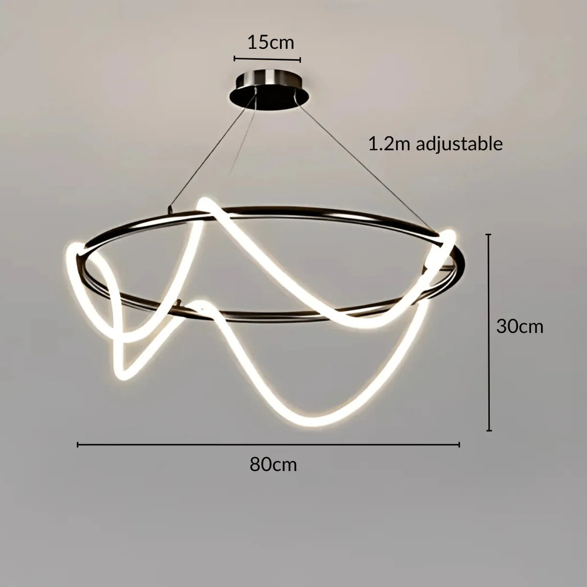 lustra moderna led maleabil rondy, homedit - Image 5