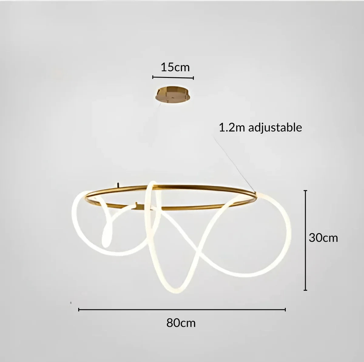 lustra moderna led maleabil rondy, homedit - Image 6