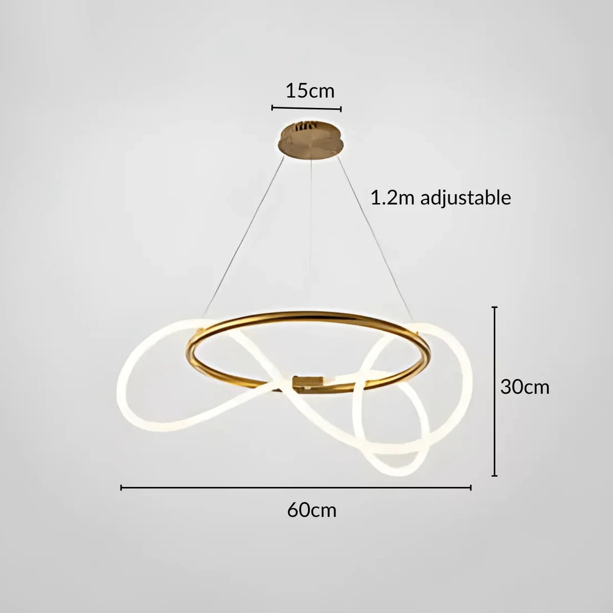 lustra moderna led maleabil rondy, homedit - Image 7