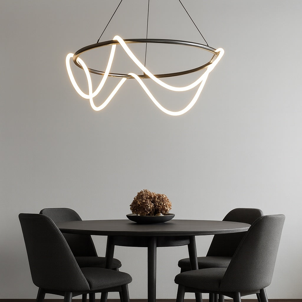 lustra moderna led maleabil rondy, homedit - Image 3