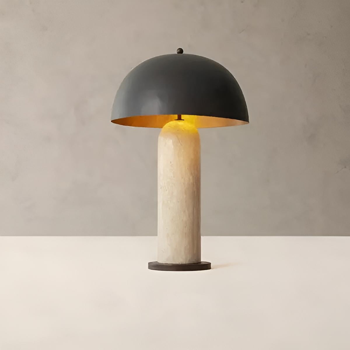lampa de birou din metal si piatra naturala tripo, 36 cm x 58 cm, homedit - Image 5