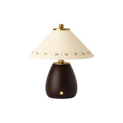 lampa de birou ruma din lemn masiv cu abajur textil, 20 cm x 24 cm homedit - Image 2
