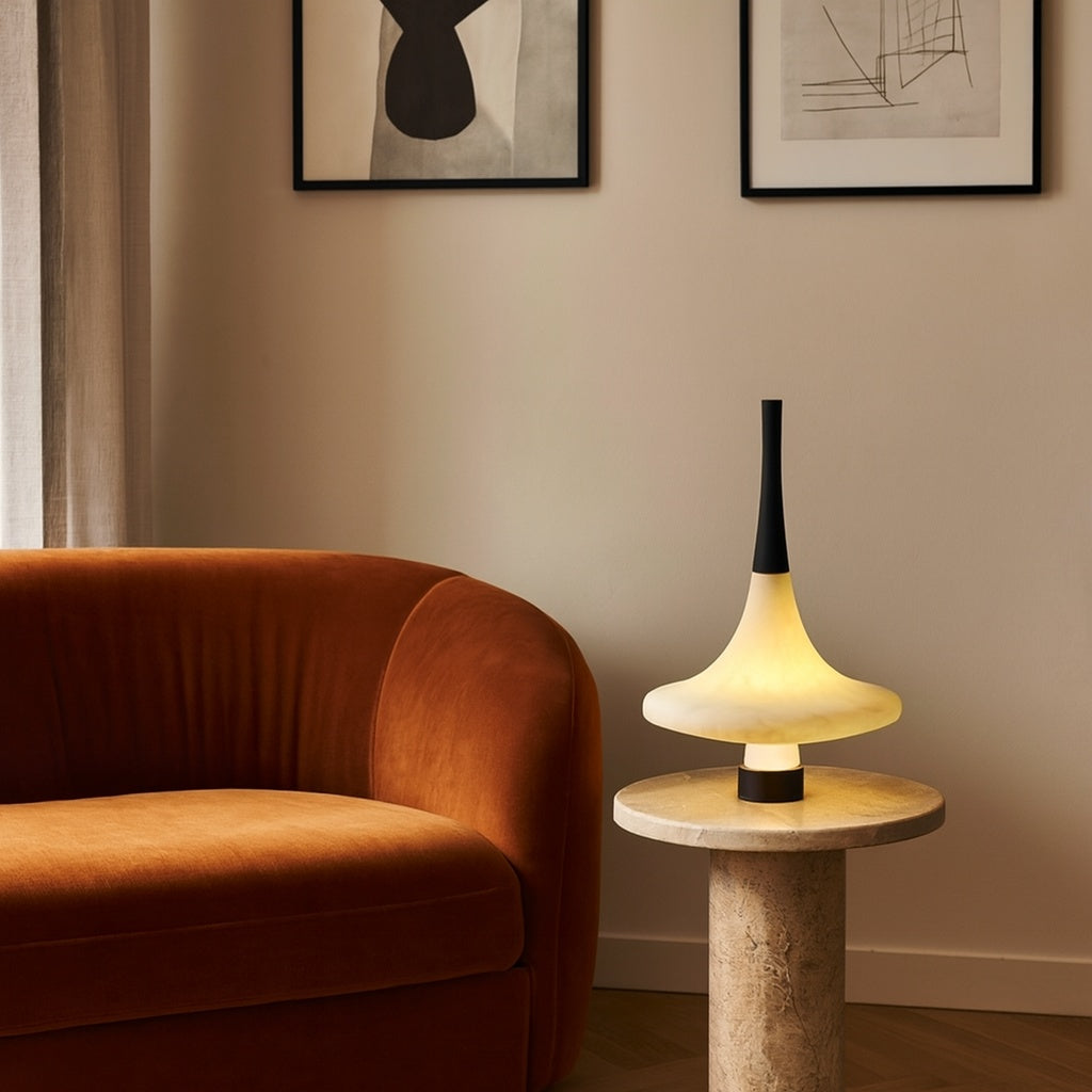 lampa dix din piatra naturala si aluminiu, 25 cm x 32 cm, homedit - Image 3