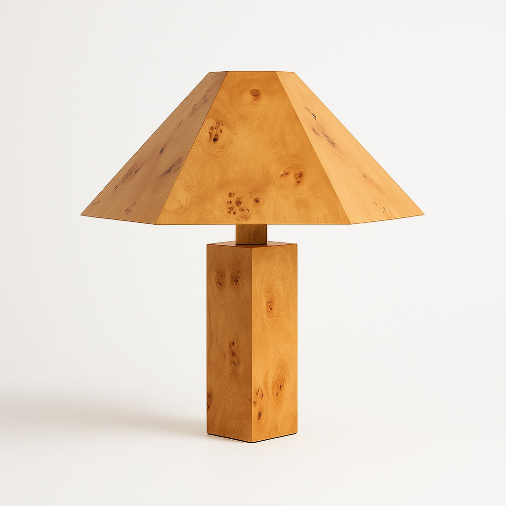 lampa bark din lemn cu astept de scoarta de copac, 44 cm x 43.5 cm, homedit - Image 2