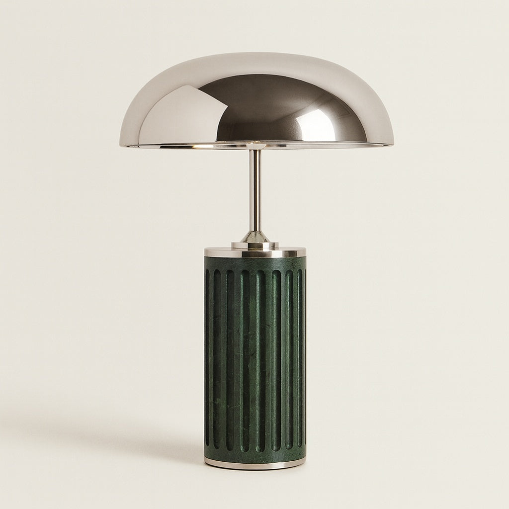 lampa de masa sage din marmura verde si metal, 40 cm x 52 cm, homedit - Image 2