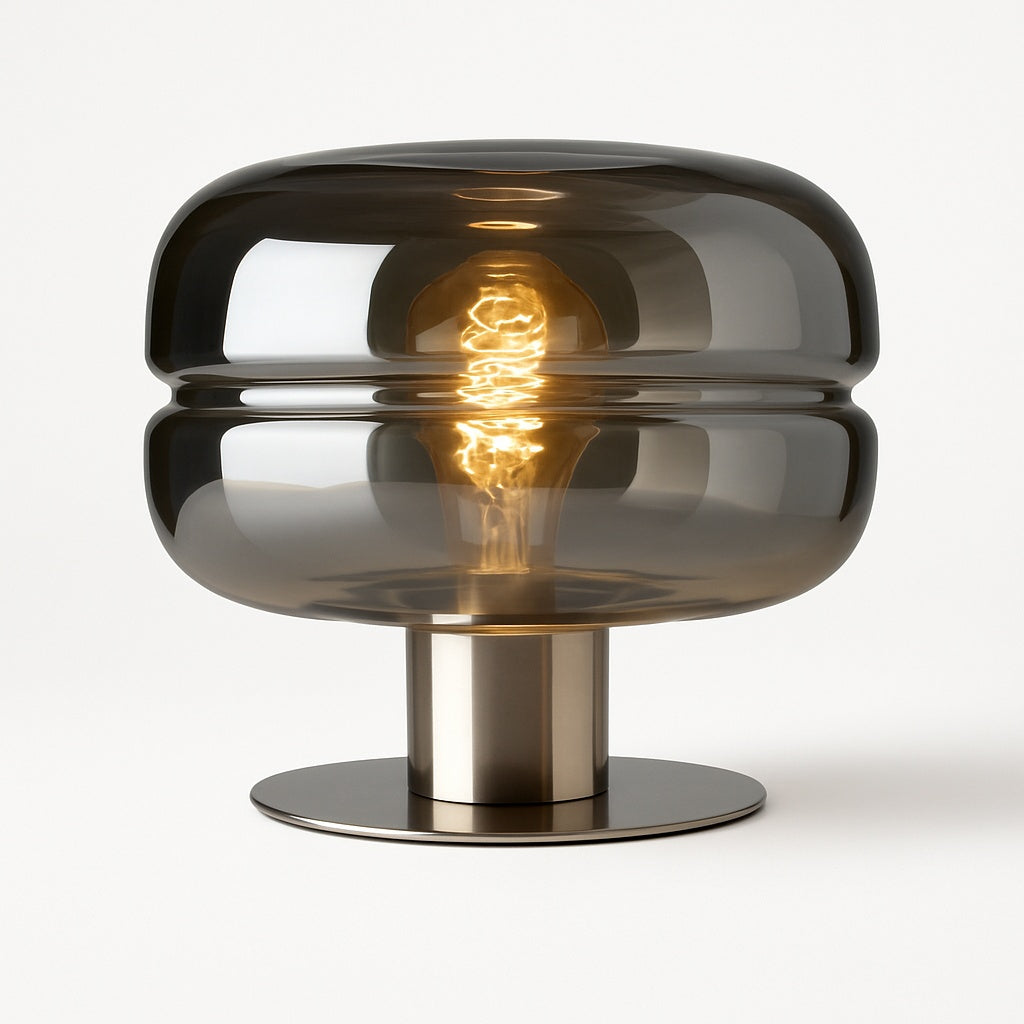 lampa din sticla si metal zona, 26 cm x 26 cm, homedit - Image 2