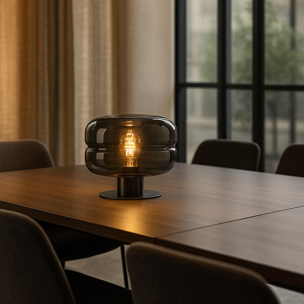 lampa din sticla si metal zona, 26 cm x 26 cm, homedit - Image 3