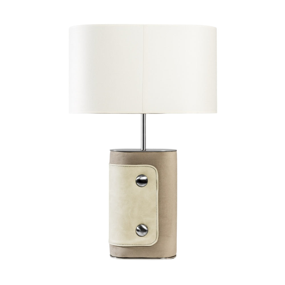 lampa eleganta din piele si textil chevron, 38 cm x 64 cm, homedit - Image 2