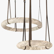 candelabru celestia din piatra naturala si piele, homedit - Image 2