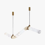pendul piatra naturala si piele astra linear , homedit - Image 2