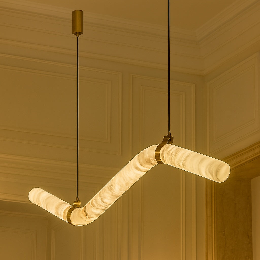 pendul piatra naturala si piele astra linear , homedit - Image 3