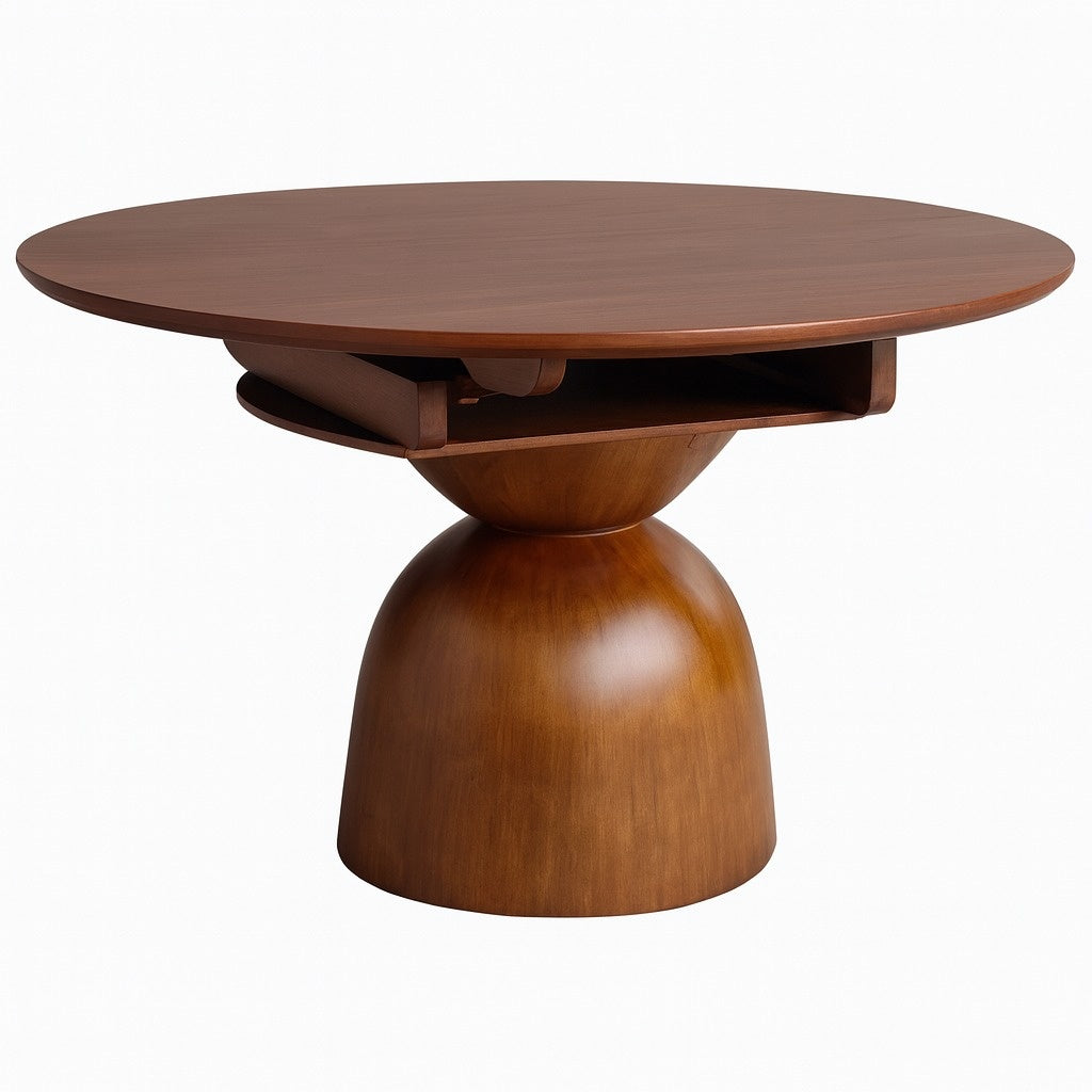 Masa lemn masiv Africa, extensibila 130 x 80 x 75 cm, masa dining Homedit - Image 2