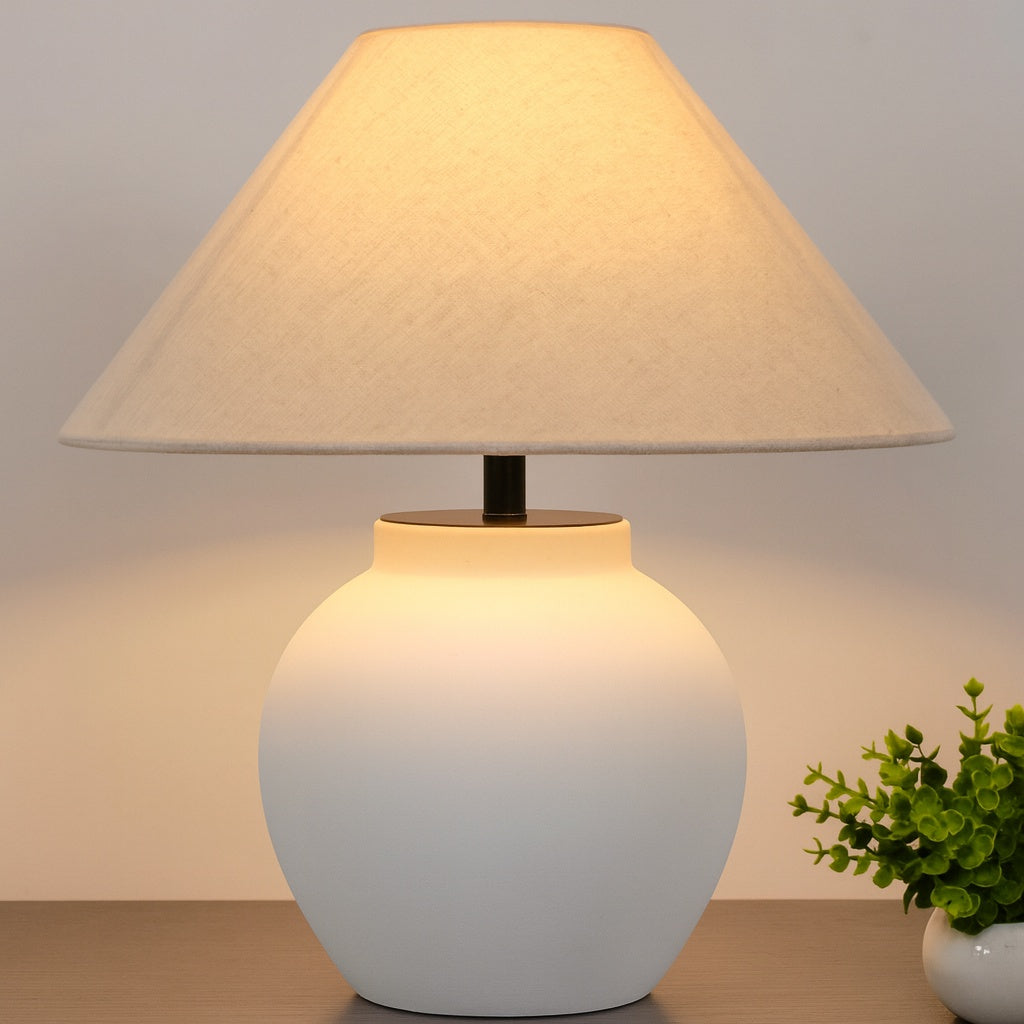 lampa ceramica flade cu influente nordice, 46 x 40 cm, homedit - Image 4