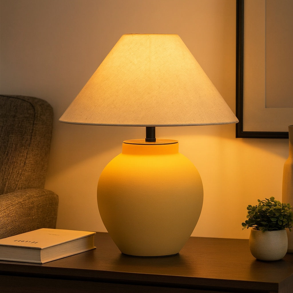 lampa ceramica flade cu influente nordice, 46 x 40 cm, homedit - Image 6