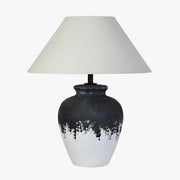 lampa ceramica crown cu abajur textil, 53 x 45 cm, homedit - Image 2