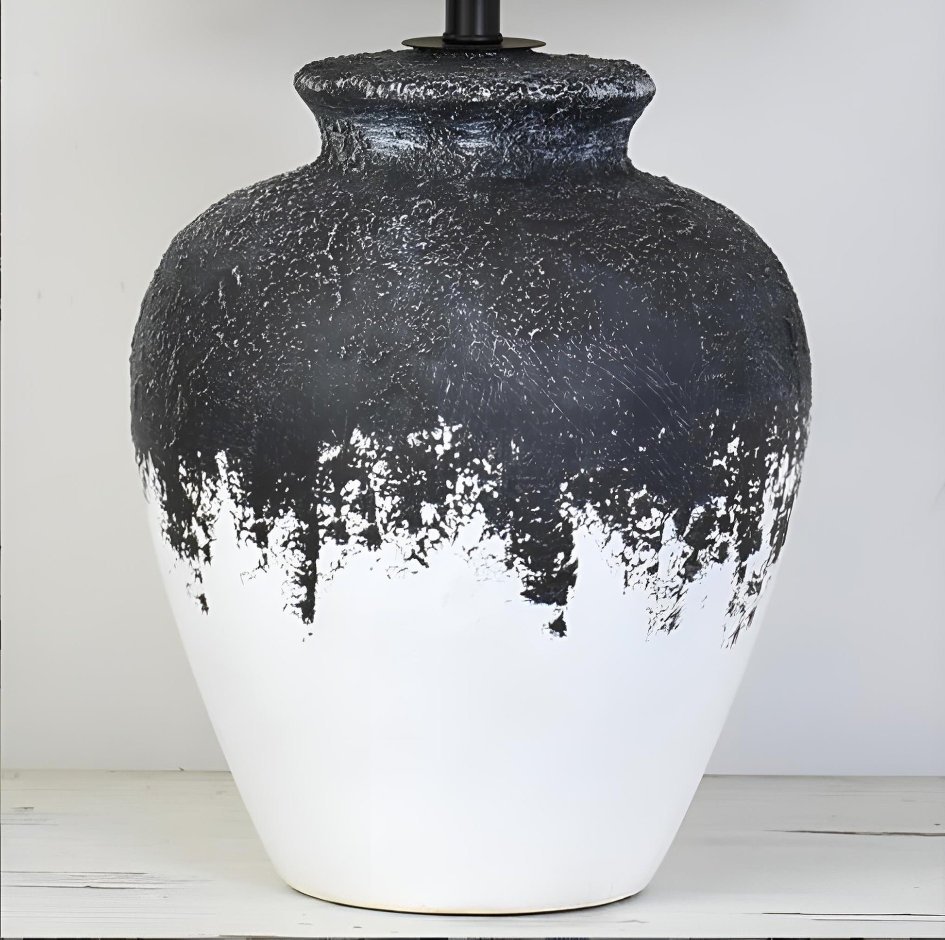 lampa ceramica crown cu abajur textil, 53 x 45 cm, homedit - Image 4