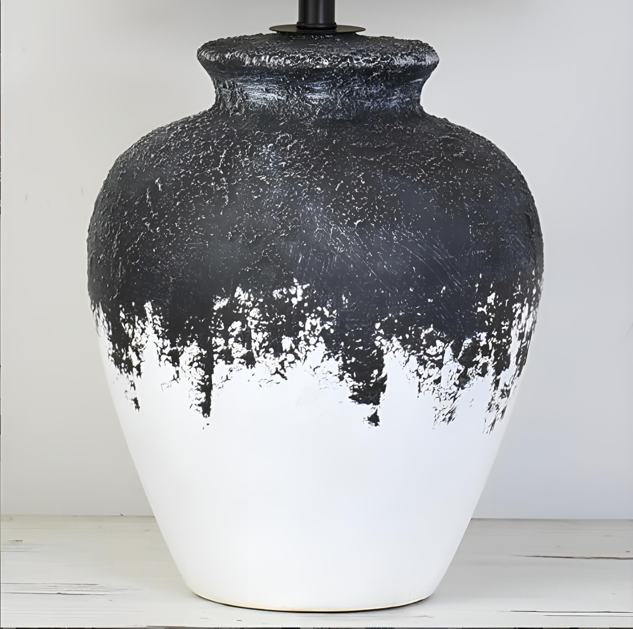 lampa ceramica crown cu abajur textil, 53 x 45 cm, homedit - Image 4