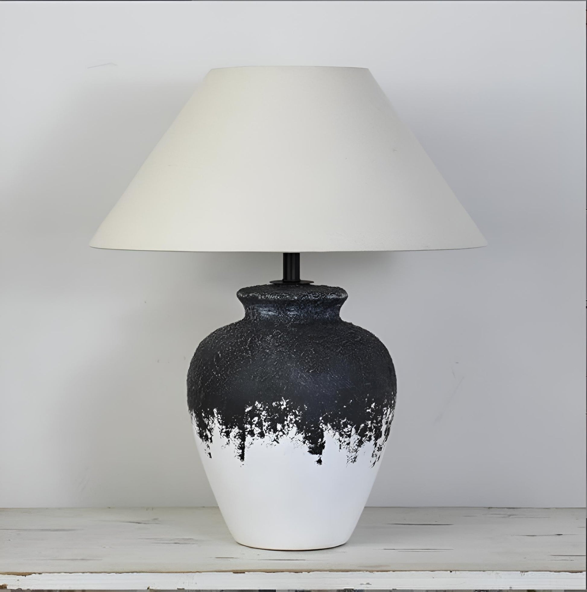 lampa ceramica crown cu abajur textil, 53 x 45 cm, homedit - Image 5