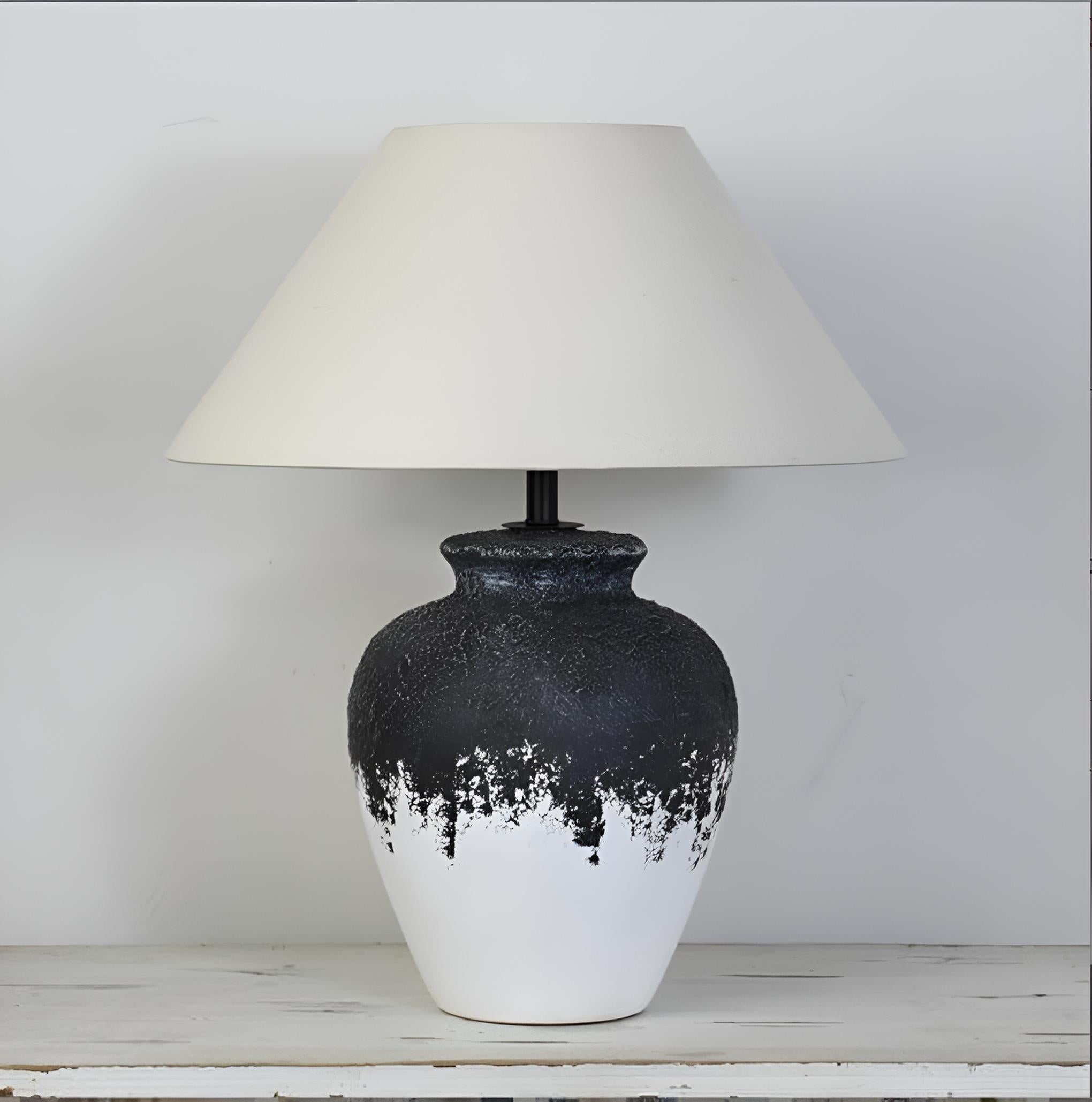 lampa ceramica crown cu abajur textil, 53 x 45 cm, homedit - Image 5