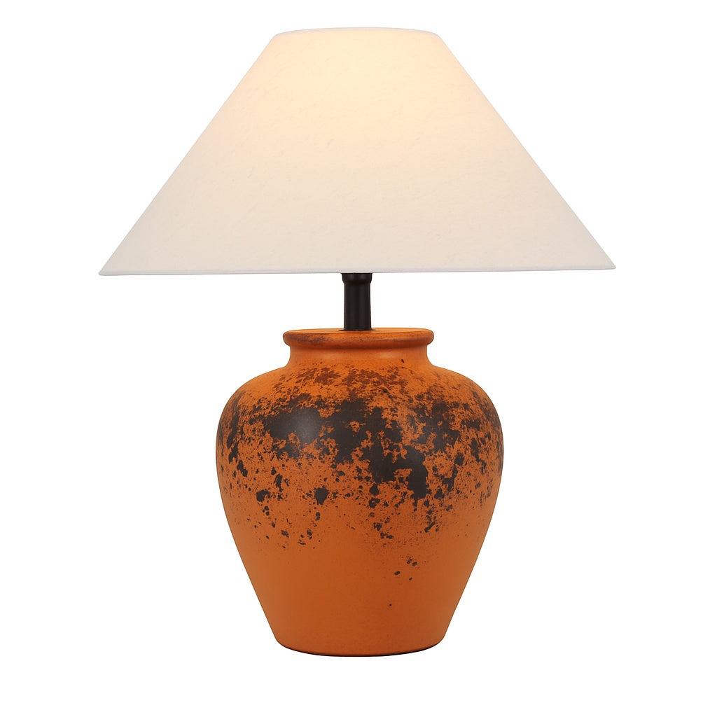 lampa ceramica jardo cu abajur textil, 54 x 45 cm, homedit - Image 2