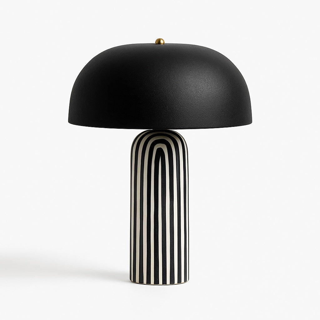 lampa ceramica zebra, design grafic, 45 x 28 cm,  homedit - Image 2