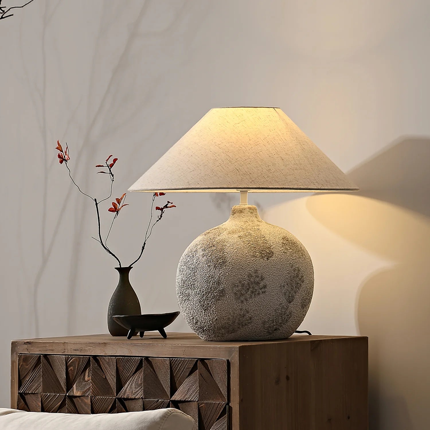 lampa mark ceramica cu aspect patat, 50 x 50 cm, homedit - Image 7