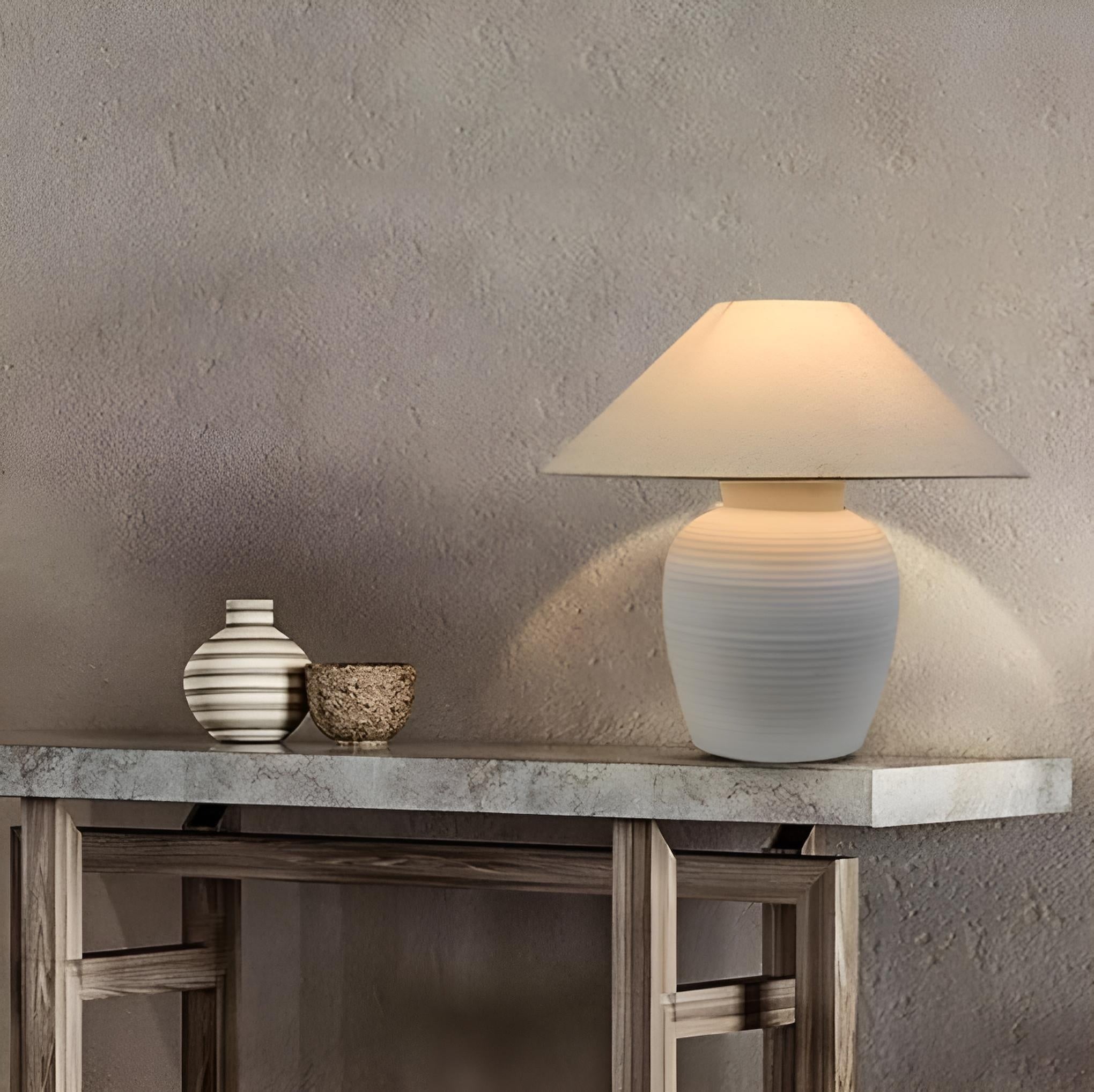 lampa ceramica grid texturata, 48 x 50 cm, homedit - Image 4