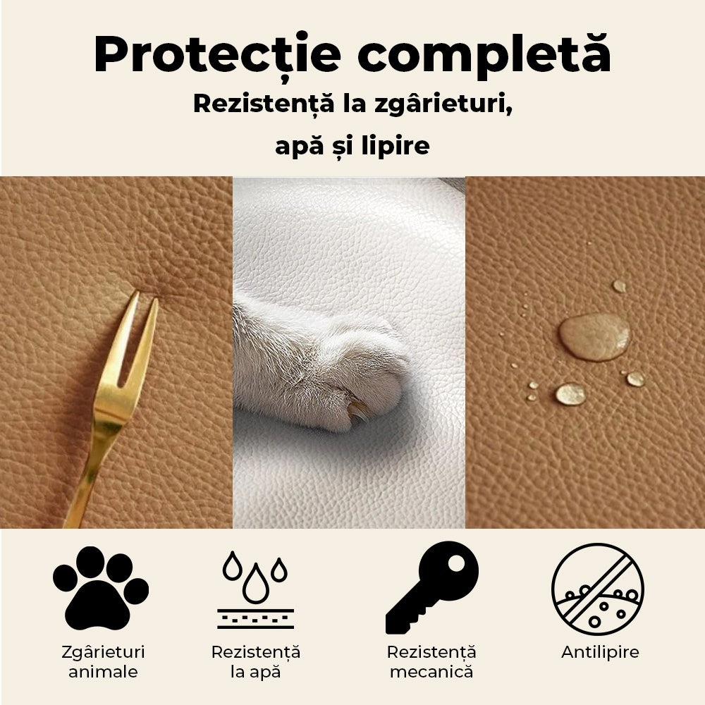 Scaun lemn masiv si piele Retreat, Homedit - Image 10