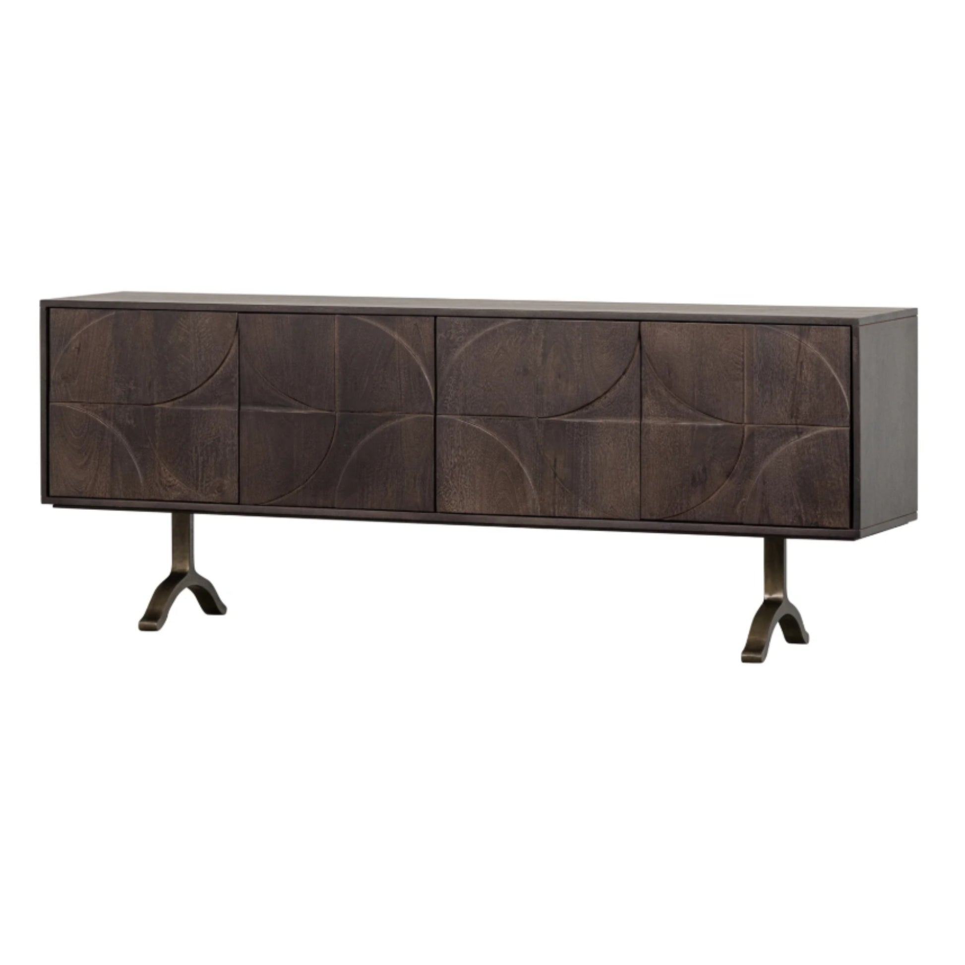 comoda tv lemn de mango geoda, 70 x 180 x 40 cm, homedit - Image 2