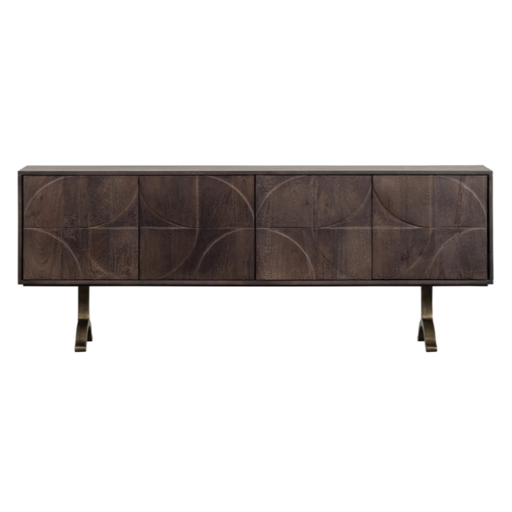 comoda tv lemn de mango geoda, 70 x 180 x 40 cm, homedit - Image 3