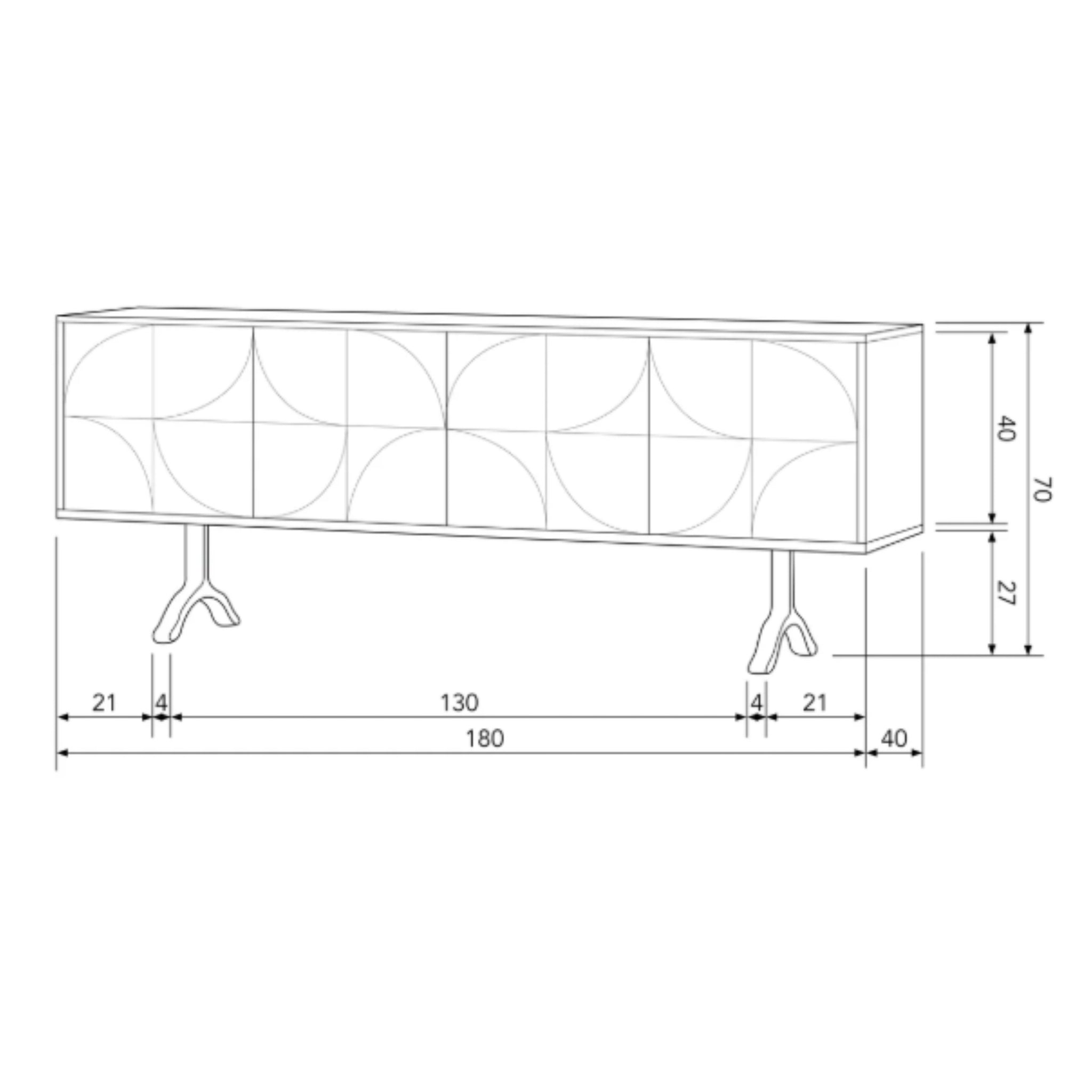 comoda tv lemn de mango geoda, 70 x 180 x 40 cm, homedit - Image 8