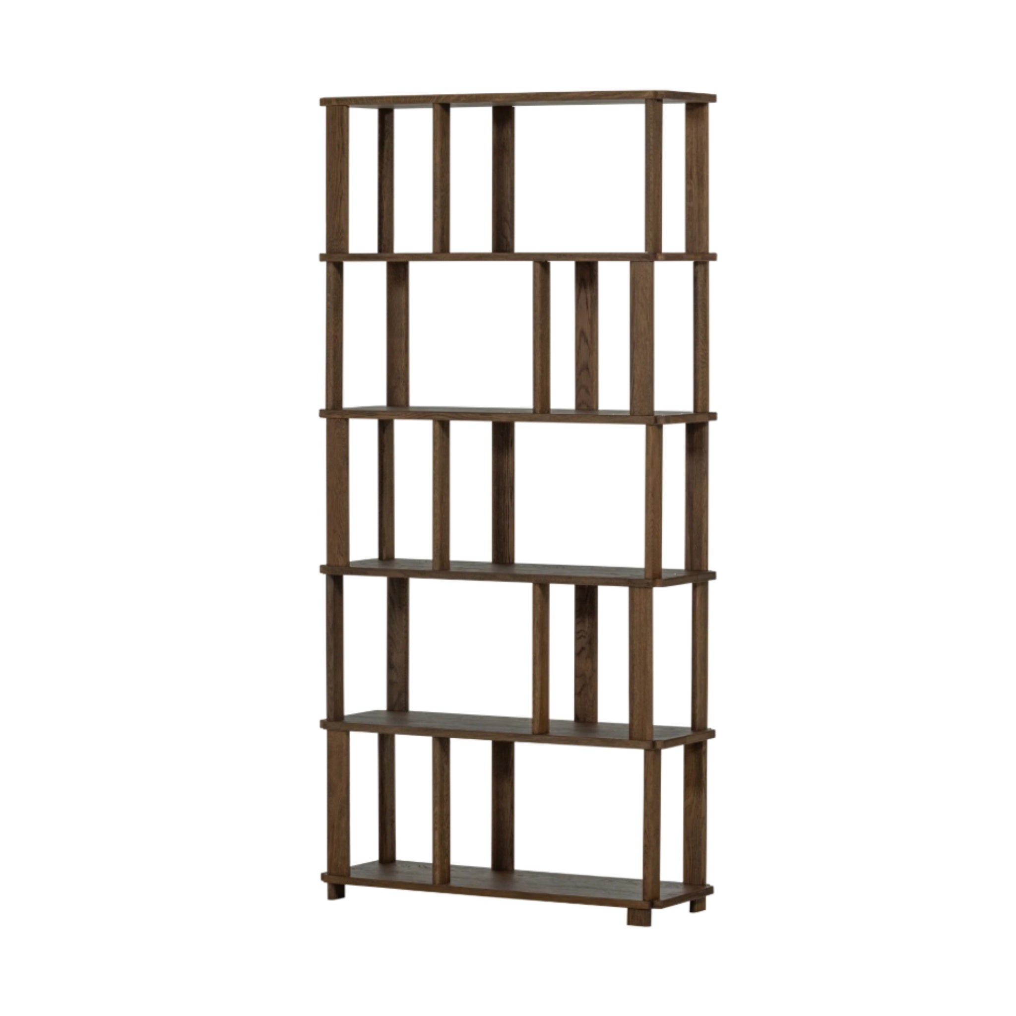 biblioteca stejar nero, 186 x 90 x 30 cm, homedit - Image 2