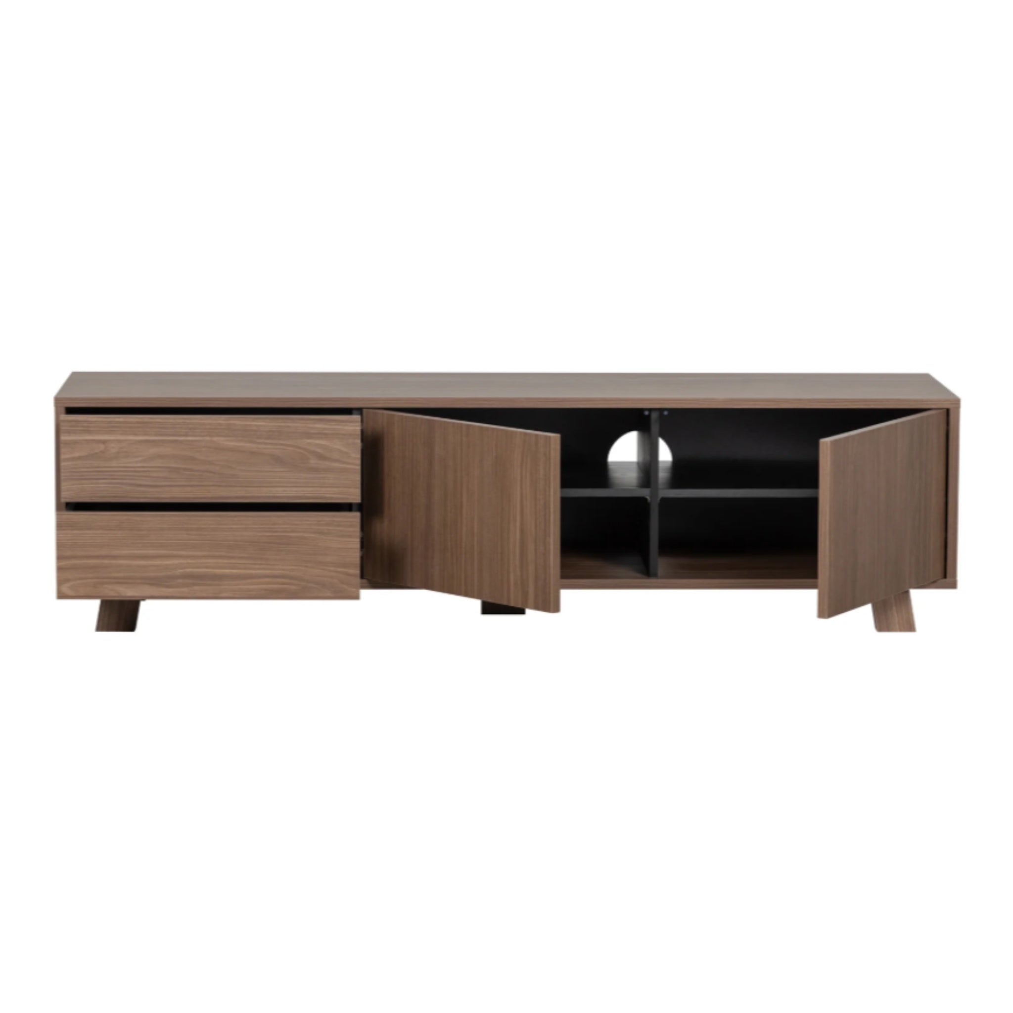 comoda tv lemn masiv de nuc rincol, 42 x 160 x 44 cm, homedit - Image 6