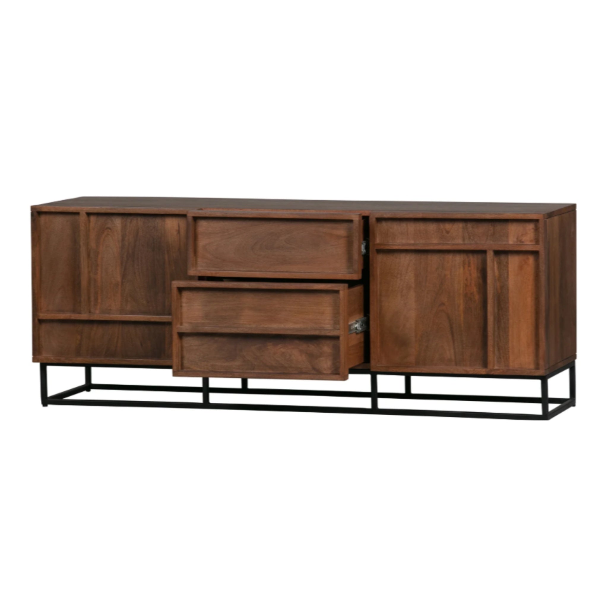 comoda tv lemn de mango nirma, 54 x 140 x 42 cm, homedit - Image 6