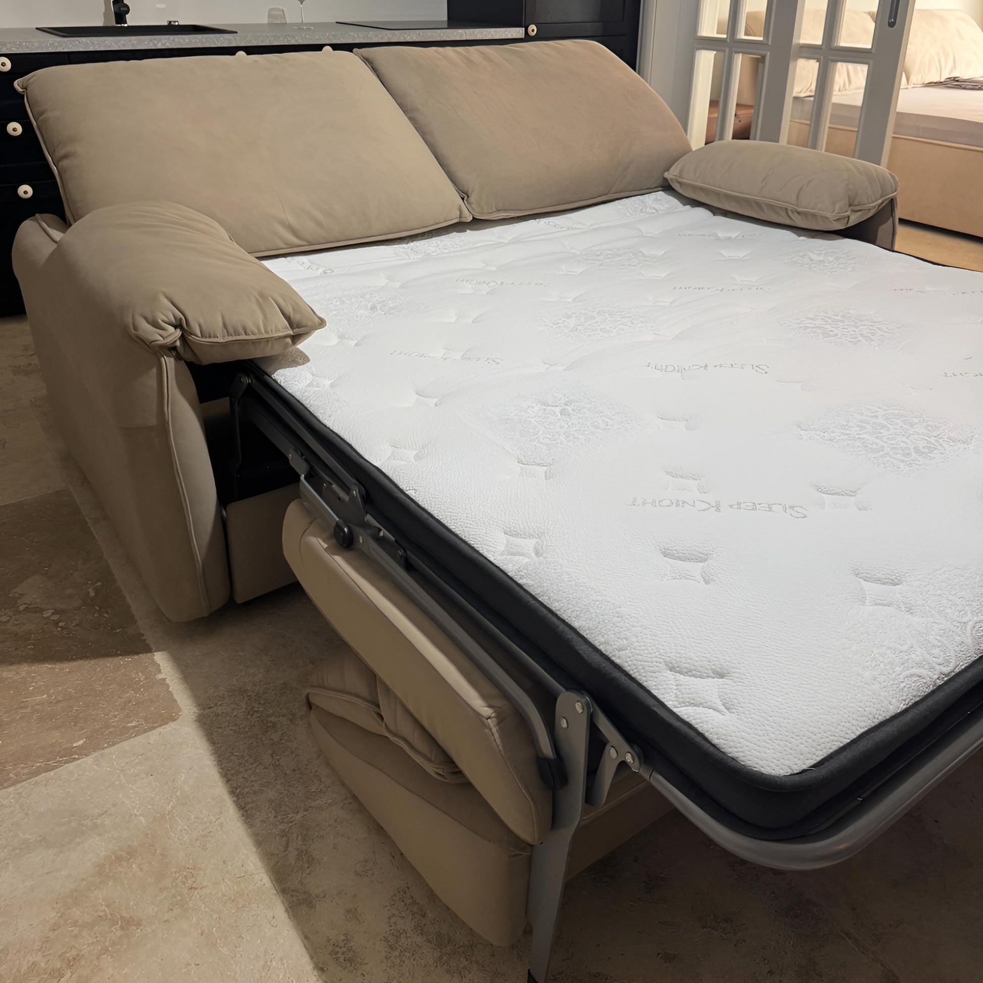 Canapea extensibila 202 cm, catifea premium, Helsinki, Homedit - Image 4