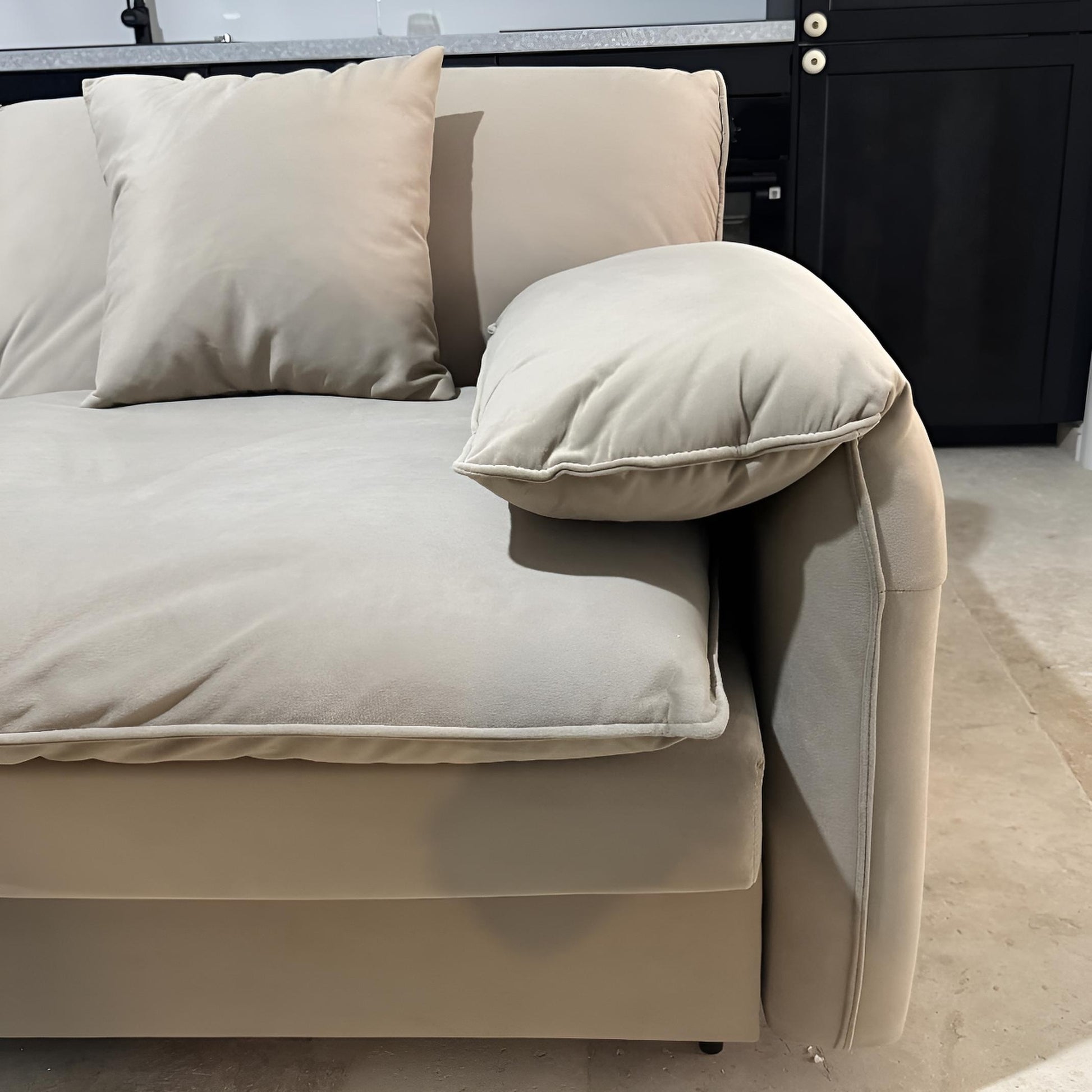 Canapea extensibila 202 cm, catifea premium, Helsinki, Homedit - Image 7