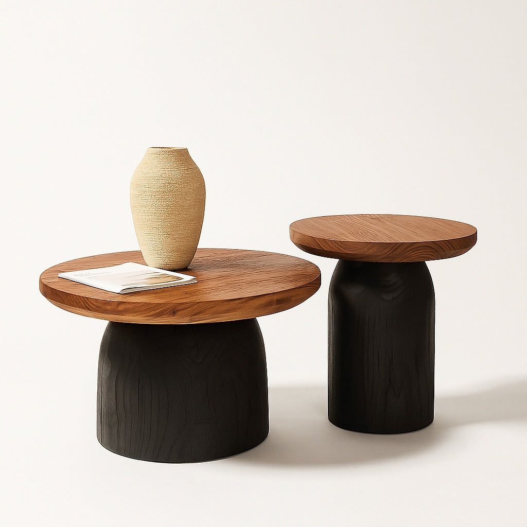 Set Mese Raw din lemn masiv de stejar roșu, Homedit - Image 3