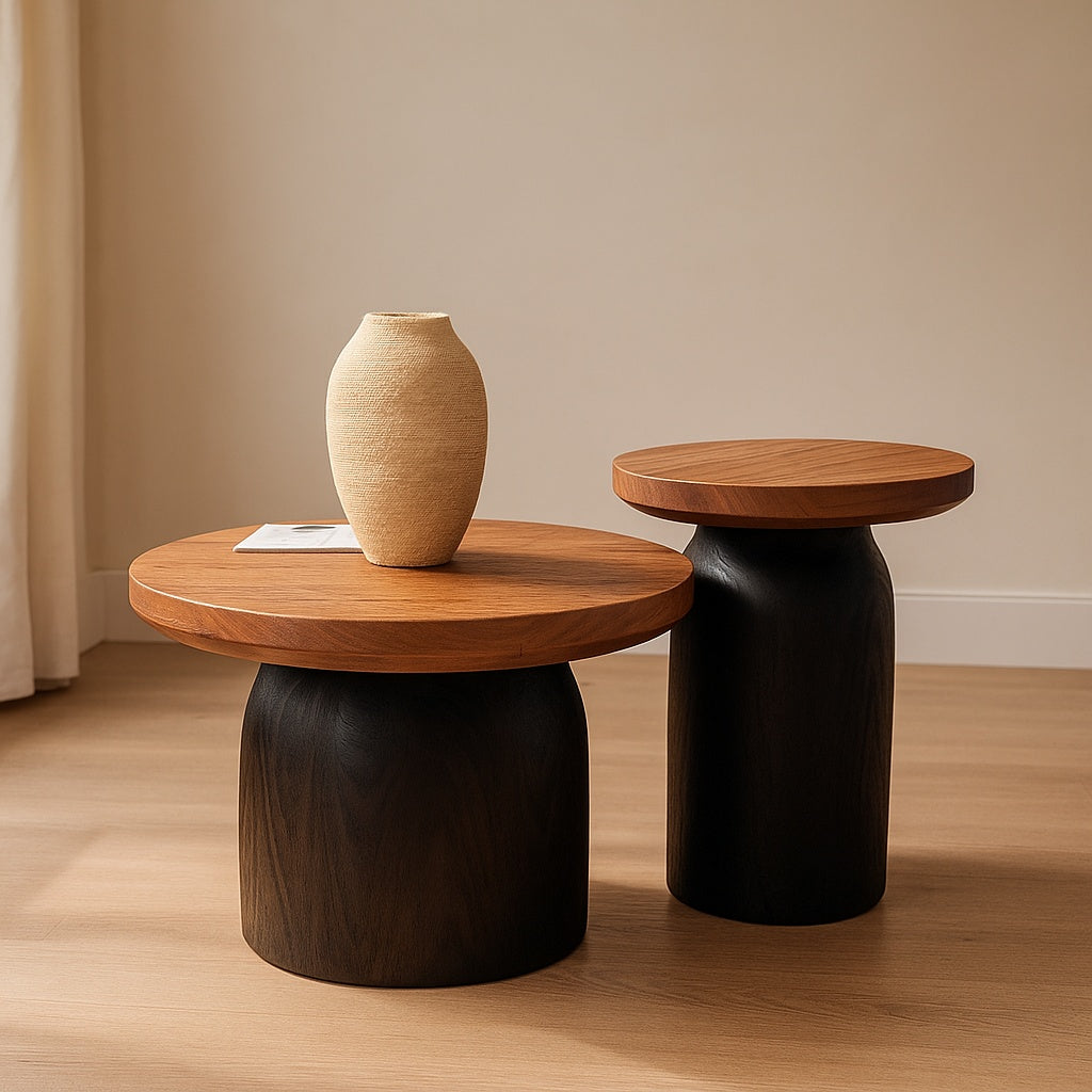 Set Mese Raw din lemn masiv de stejar roșu, Homedit - Image 4