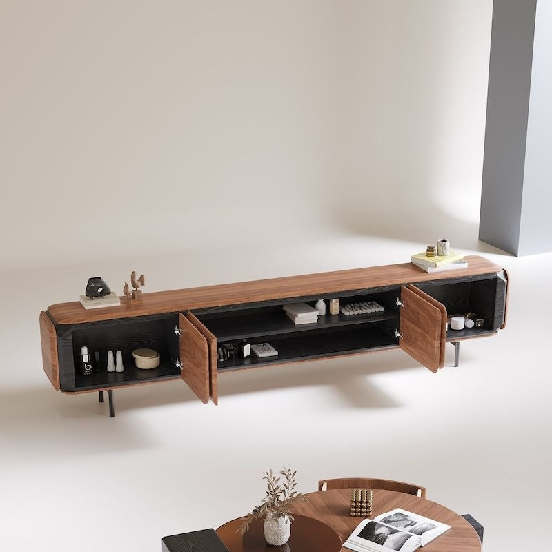 Comoda tv Astra din lemn, 200 x 40 x 55 cm, Homedit - Image 3