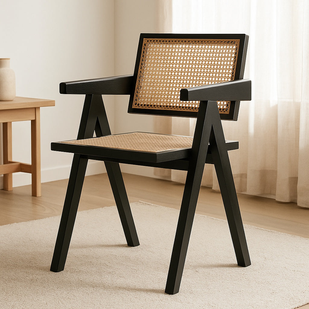 Scaun Premium Din Lemn Masiv negru Strad, 81 x 51 x 52 cm, Homedit - Image 3