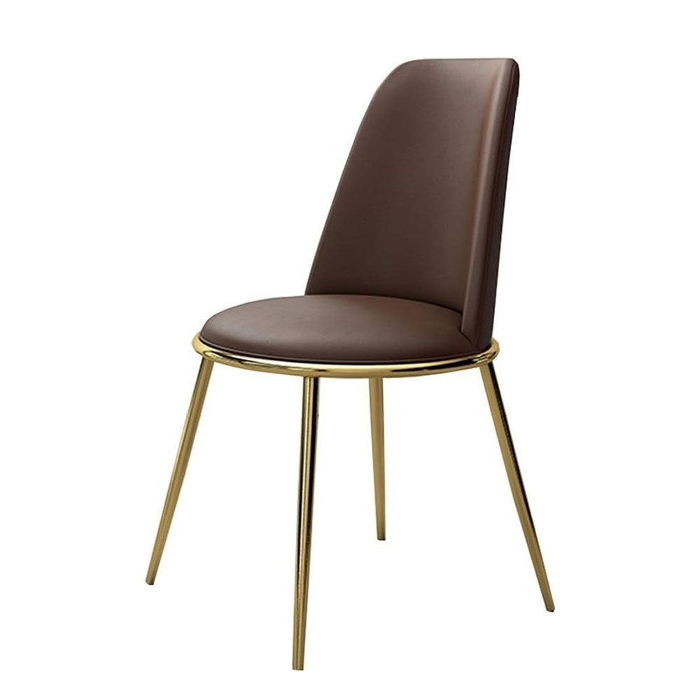 Scaun premium din otel galvanizat Milan maro, Homedit - Image 2