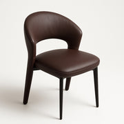 Scaun Decco, piele maro, 78 (46) x 53 x 56 cm, Homedit - Image 2