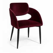 Scaun burgundy velvet Lora 75.5 cm x 50 cm, Homedit - Image 2