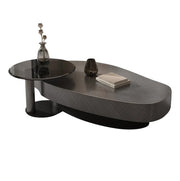 Set masa cafea 120 cm + 60 cm Alt Carbon masa living,  Homedit - Image 2