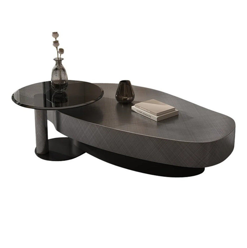 Set masa cafea 120 cm + 60 cm Alt Carbon masa living,  Homedit - Image 2