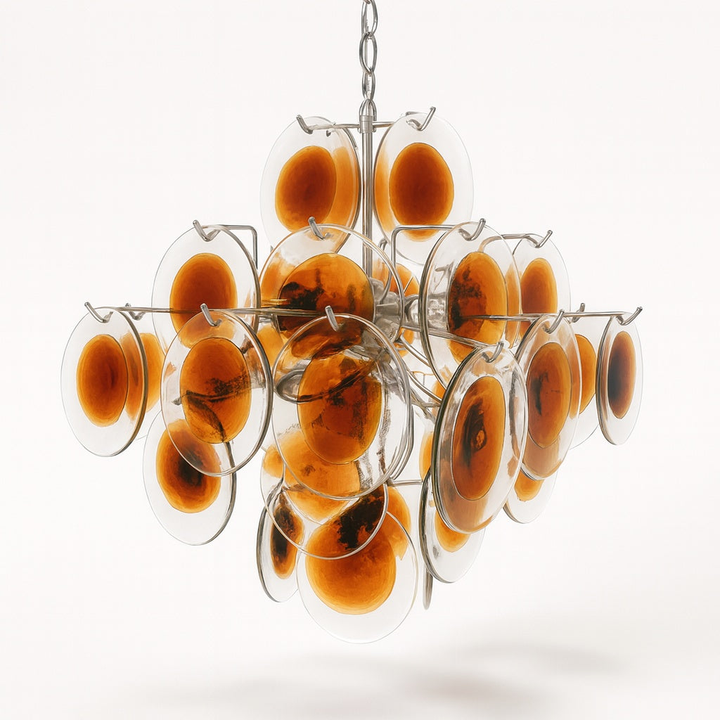 candelabru solaris, elemente din sticla si metalice, homedit - Image 2